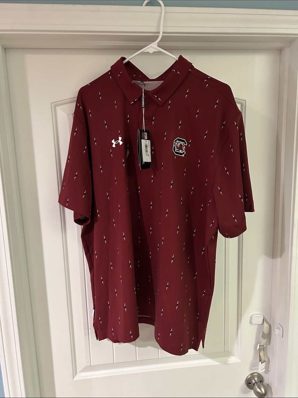 Under Armour Men's Garnet Polo with South Carolina Logo